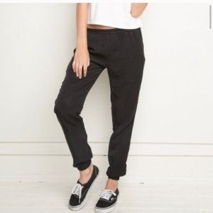 Brandy Melville Black "Susannah" Crepe Joggers OS